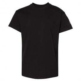 Champion T435 Youth Short Sleeve Tagless T-Shirt - Black