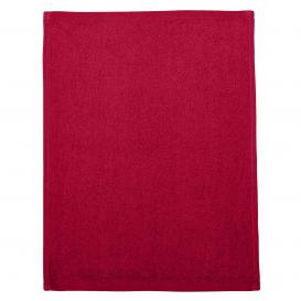 Q-Tees T600 Hemmed Fingertip Towel - Red