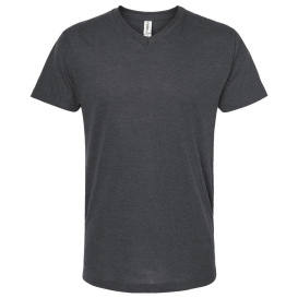 Tultex 207 Unisex Poly-Rich V-Neck T-Shirt - Heather Charcoal