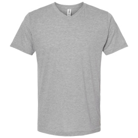 Tultex 207 Unisex Poly-Rich V-Neck T-Shirt - Heather Grey