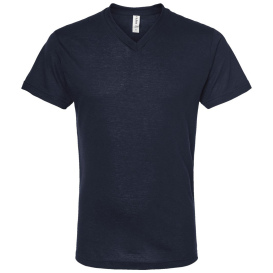 Tultex 207 Unisex Poly-Rich V-Neck T-Shirt - Navy