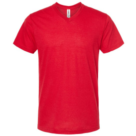 Tultex 207 Unisex Poly-Rich V-Neck T-Shirt - Red