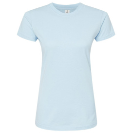 Tultex 213 Women\'s Slim Fit Fine Jersey T-Shirt - Baby Blue
