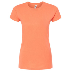 Tultex 213 Women\'s Slim Fit Fine Jersey T-Shirt - Coral