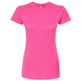 Tultex 213 Women\'s Slim Fit Fine Jersey T-Shirt - Fuchsia