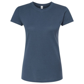 Tultex 213 Women\'s Slim Fit Fine Jersey T-Shirt - Indigo