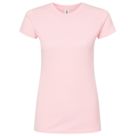 Tultex 213 Women\'s Slim Fit Fine Jersey T-Shirt - Pink