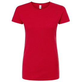 Tultex 213 Women\'s Slim Fit Fine Jersey T-Shirt - Red