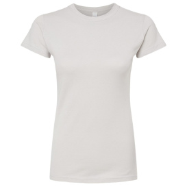 Tultex 213 Women\'s Slim Fit Fine Jersey T-Shirt - Silver