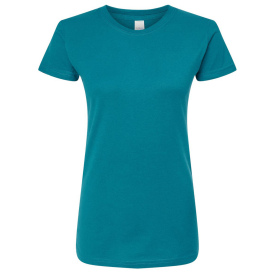 Tultex 213 Women\'s Slim Fit Fine Jersey T-Shirt - Teal