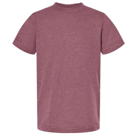 Tultex 235 Youth Fine Jersey T-Shirt - Heather Cassis