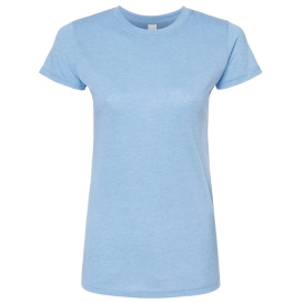Tultex 240 Women\'s Poly-Rich Slim Fit T-Shirt - Heather Athletic Blue