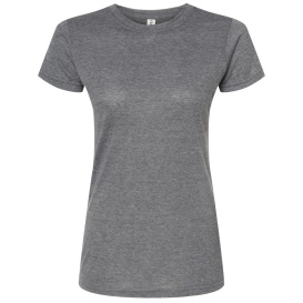 Tultex 240 Women's Poly-Rich Slim Fit T-Shirt - Heather Charcoal | Full ...