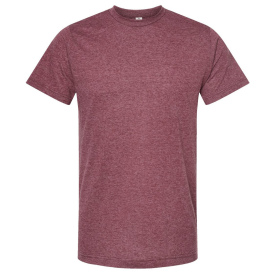 Tultex 241 Unisex Poly-Rich T-Shirt - Heather Burgundy
