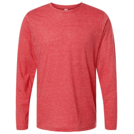 Tultex 242 Unisex Poly-Rich Long Sleeve T-Shirt - Heather Red