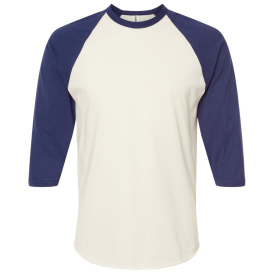 Tultex 245 Unisex Fine Jersey Raglan T-Shirt - Vintage White/Inked India