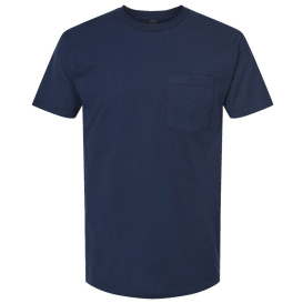 Tultex 293 Unisex Heavyweight Pocket T-Shirt - Navy