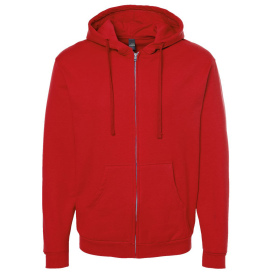 Tultex 331 Unisex Full-Zip Hooded Sweatshirt - Red