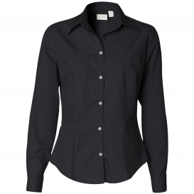 Van Heusen 13V0114 Women\'s Silky Poplin Shirt - Black