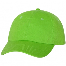 Valucap VC300A Adult Bio-Washed Classic Dad\'s Cap - Neon Green