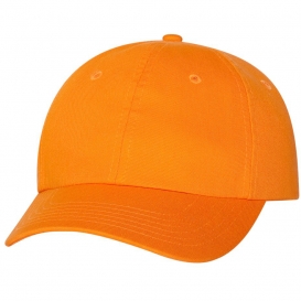 Valucap VC300A Adult Bio-Washed Classic Dad\'s Cap - Neon Orange