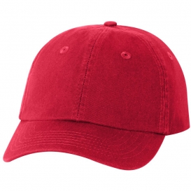 Valucap VC300Y Small Fit Bio-Washed Dad\'s Cap - Red