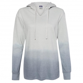 MV Sport W20185 Women\'s French Terry Ombre Hooded Sweatshirt - Greyscale