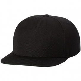 YP Classics 5089M Classics Wool Blend Snapback Cap - Black