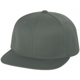 YP Classics 6089M Wool Blend Flat Bill Snapback Cap - Dark Grey