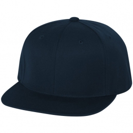YP Classics 6089M Wool Blend Flat Bill Snapback Cap - Dark Navy