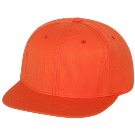 YP Classics 6089M Wool Blend Flat Bill Snapback Cap - Orange