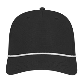 Cap America i7256 Athletic Rope Cap - Black/White