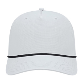 Cap America i7256 Athletic Rope Cap - White/Black