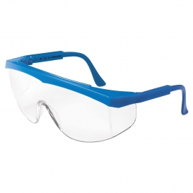 MCR Safety SS120 SS1 Safety Glasses - Blue Frame - Clear Lens