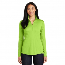 Sport-Tek LST357 Ladies PosiCharge Competitor 1/4-Zip Pullover- Lime Shock