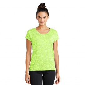Sport-Tek LST390 Ladies PosiCharge Electric Heather Sporty Tee - Lime Shock Electric