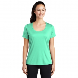Sport-Tek LST420 Ladies Posi-UV Pro Scoop Neck Tee - Bright Seafoam