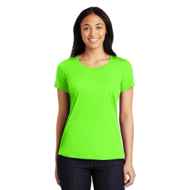 Sport-Tek LST450 Ladies PosiCharge Competitor Cotton Touch Tee - Neon Green