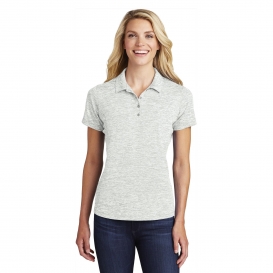 Sport-Tek LST590 Ladies PosiCharge Electric Heather Polo - Silver Electric
