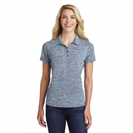 Sport-Tek LST590 Ladies PosiCharge Electric Heather Polo - True Navy Electric