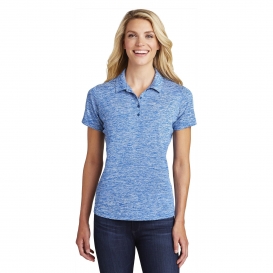 Sport-Tek LST590 Ladies PosiCharge Electric Heather Polo - True Royal Electric