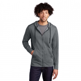 Sport-Tek ST293 PosiCharge Tri-Blend Wicking Fleece Full-Zip Hooded Jacket - Dark Grey Heather