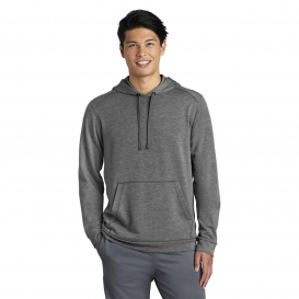 Sport-Tek ST296 PosiCharge Tri-Blend Wicking Fleece Hooded Pullover - Dark Grey Heather