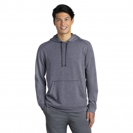 Sport-Tek ST296 PosiCharge Tri-Blend Wicking Fleece Hooded Pullover - True Navy Heather