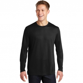 Sport-Tek ST450LS Long Sleeve PosiCharge Competitor Cotton Touch Tee - Black
