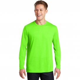 Sport-Tek ST450LS Long Sleeve PosiCharge Competitor Cotton Touch Tee - Neon Green