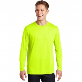 Sport-Tek ST450LS Long Sleeve PosiCharge Competitor Cotton Touch Tee - Neon Yellow