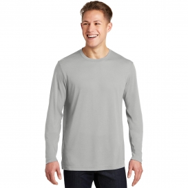 Sport-Tek ST450LS Long Sleeve PosiCharge Competitor Cotton Touch Tee - Silver