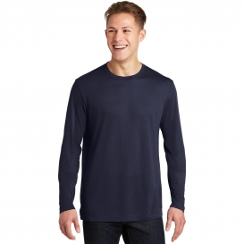 Sport-Tek ST450LS Long Sleeve PosiCharge Competitor Cotton Touch Tee - True Navy