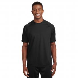 Sport-Tek T473 Dry Zone Short Sleeve Raglan T-Shirt - Black